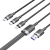 Кабель Vention 3 в 1 USB 2.0 AM/ Micro-B, USB-C, Lightning M - 1.5м. Черный 6A, шт. Vention CTRBG — для бизнеса и офиса
