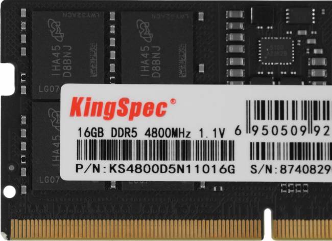 Память DDR5 16GB 4800MHz SHENZHEN KINGSPEC ELECTRONICS TECHNOLOGY CO LTD KS4800D5N11016G — для бизнеса и офиса