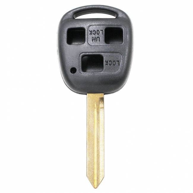 Корпус ключа TOYOTA 3 кнопки TOYO-19 TOY47, с лого — для бизнеса и офиса