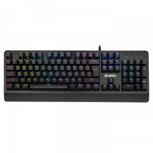 Механическая игровая клавиатура SVEN KB-G9700 (104 кл,+12Fn,RED switch, RGB, мет, корпус) SVEN KB-G9700