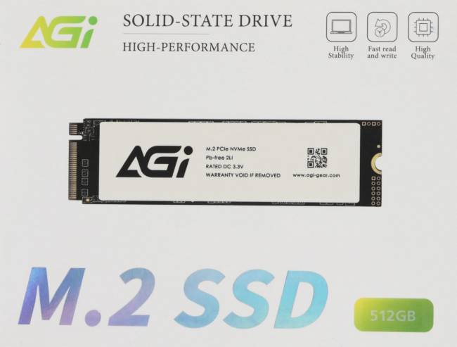 Накопитель SSD AGI TECHNOLOGY CO., LTD AGI512GIMAI298 — для бизнеса и офиса