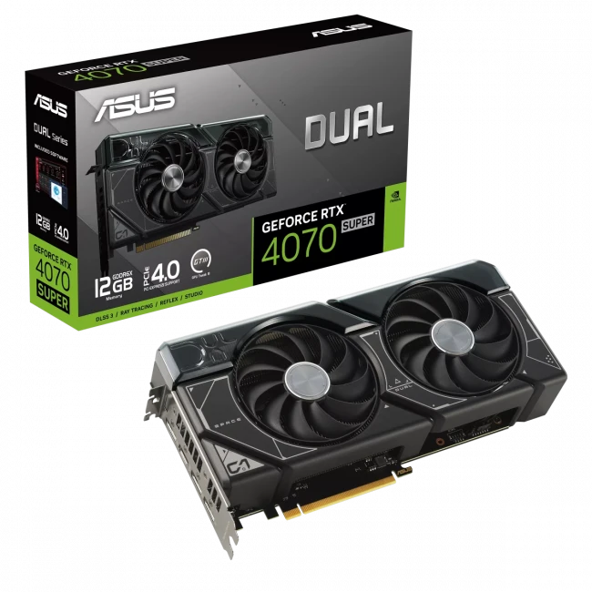 Видеокарта ASUS DUAL-RTX4070S-12G — для бизнеса и офиса