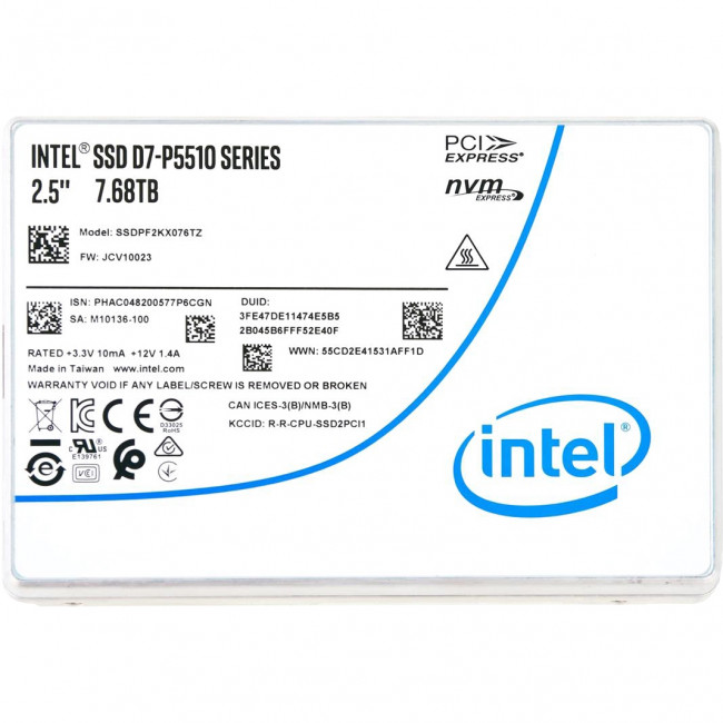 Твердотельный накопитель Intel SSD D7-P5510 Series, 7.68TB (SSDPF2KX076TZ01)