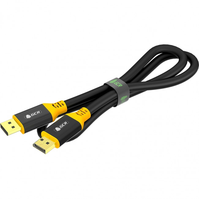 GCR Кабель 3.0m DisplayPort v1.2, черный, AL case, желтый ПВХ, 28/28 AWG, GCR-54438 Greenconnect GCR-54438