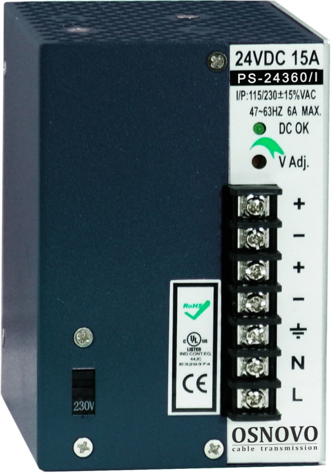 Блок питания OSNOVO PS-24360/I — для бизнеса и офиса