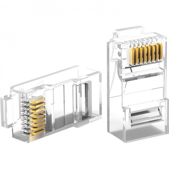 Коннектор Vention RJ45 (8p8c), cat. 5, под витую пару (10шт.) Vention VBSJT-5U — для бизнеса и офиса