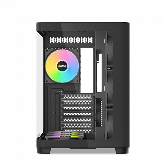 Корпус ПК без блока питания SAMA V60 Black V60-BKADA7X1-GL — для бизнеса и офиса