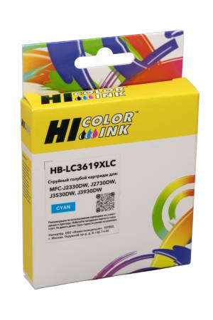 Картридж Hi-Black (LC3619XLC) для Brother MFC-J2330DW/J2730DW/J3530DW/J3930DW, С