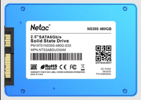 Накопитель SSD Netac NT01N535S-480G-S3X — для бизнеса и офиса