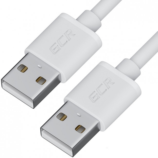 GCR Кабель 0.75m USB AM/AM, белый, 28/28 AWG, экран, морозостойкий, GCR-52223 Greenconnect GCR-52223 — для бизнеса и офиса