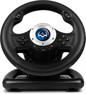Руль SVEN GC-W500 (педали, вибро, скоба, лепестки, D-pad, 10 кл, резин. вставки, PC/Xinput) SVEN GC-W500