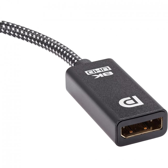 Адаптер USB Type-Cm---->DP(f) 1.4v, 4K@120HZ 8K@ 60Hz, Alum  Shell,Telecom 0.15м<TUC065> Адаптер-переходник Telecom USB 3.1 Type C M/DisplayPort F (TUC065) — для бизнеса и офиса