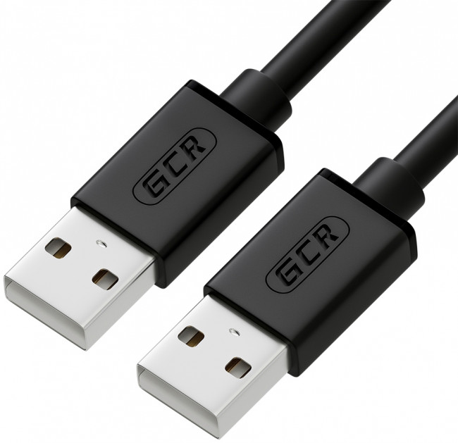 Greenconnect Кабель 1.0m USB 2.0, AM/AM, черный, 28/28 AWG, экран, армированный, морозостойкий, GCR-UM2M-BB2S-1.0m Greenconnect USB 2.0 Type-AM - USB 2.0 Type-AM 1м — для бизнеса и офиса
