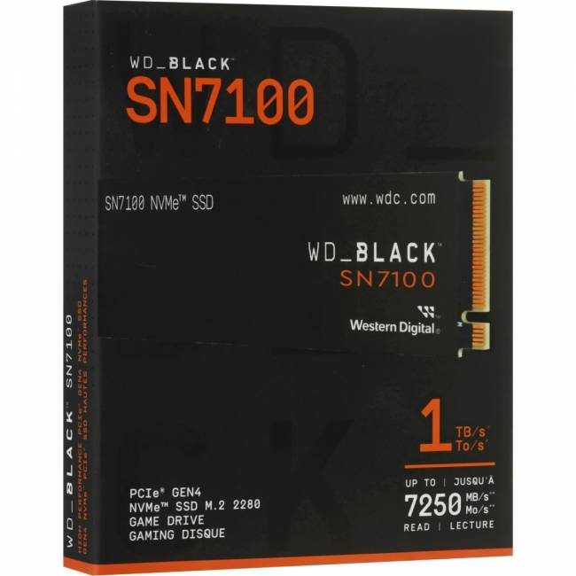 Твердотельные накопители WD Black SN7100 (WDS100T4X0E) — для бизнеса и офиса Твердотельные накопители WD Black SN7100 (WDS100T4X0E) — для бизнеса и офиса