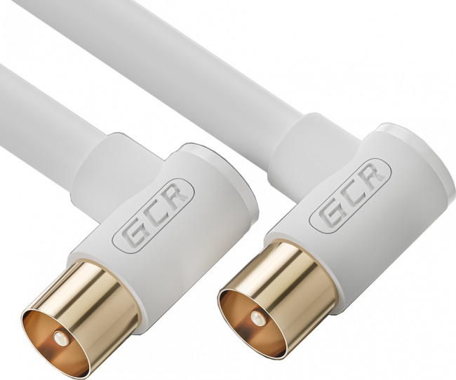 GCR Кабель 10.0m антенный (коаксиальный) TV M угловой / TV M угловой, GCR-52336 Greenconnect TV M - TV M 10м — для бизнеса и офиса