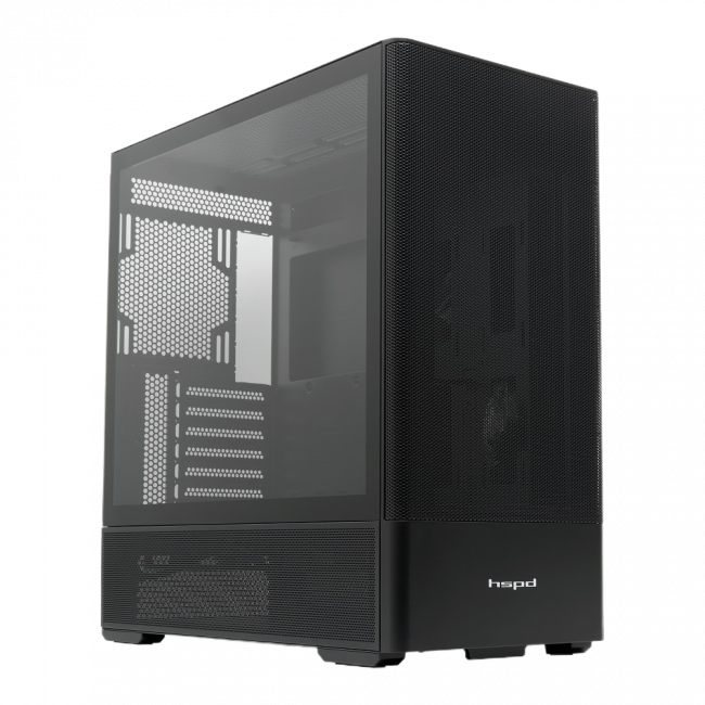 Корпус без блока питания HSPD M712-TGBK — для бизнеса и офиса
