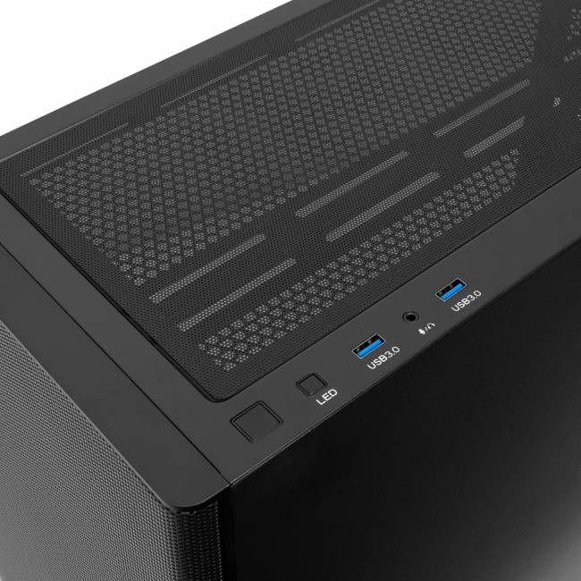 Корпус без блока питания HSPD M712-TGBK — для бизнеса и офиса