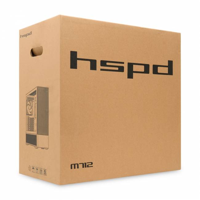 Корпус без блока питания HSPD M712-TGBK — для бизнеса и офиса