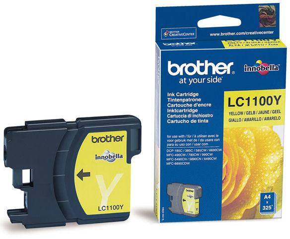 Картридж Brother DCP-385C/6690CW (O) LC-1100Y, Y — для бизнеса и офиса
