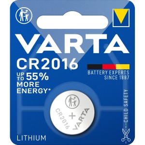 Батарейка Varta ELECTRONICS CR2016 BL1 Lithium 3V (6016) (1/10/100) (1 шт.) Varta PRIMARY LITHIUM CR2016 (06016101401)