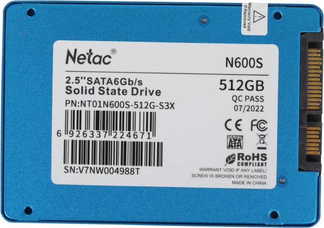 Накопитель SSD Netac NT01N600S-512G-S3X — для бизнеса и офиса