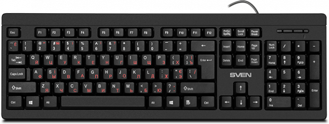 Набор клавиатура+мышь SVEN KB-S320C черный (104 кл., 1000DPI, 2+1кл.) Набор клавиатура+мышь SVEN KB-S320C