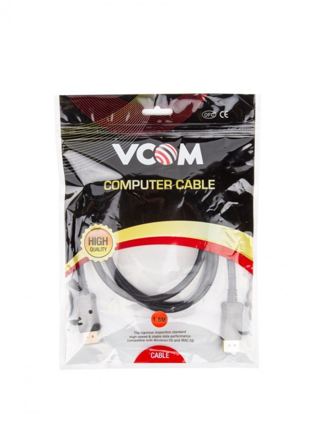 Кабель соединительный DISPLAY PORT v1.4, 8K@60Hz, 1.5m VCOM <CG632-1.5M> VCOM DisplayPort (m) - DisplayPort (m) 1.5м Кабель соединительный DISPLAY PORT v1.4, 8K@60Hz, 1.5m VCOM <CG632-1.5M> VCOM DisplayPort (m) - DisplayPort (m) 1.5м