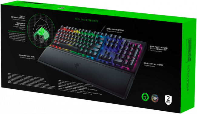 Игровая клавиатура Razer BlackWidow V3 (Green Switch) Razer BlackWidow V3 — для бизнеса и офиса