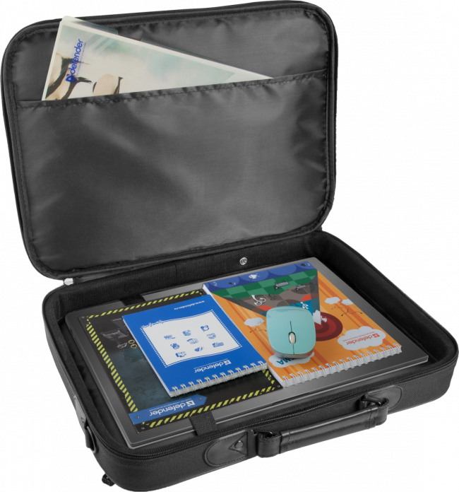 Defender Сумка для ноутбука Ascetic 15"-16" черный, жесткий каркас, карман Defender Ascetic 15"-16" Black