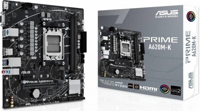 Материнская плата ASUS PRIME A620M-K — для бизнеса и офиса