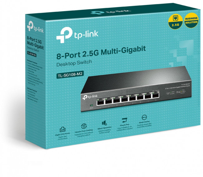 Коммутатор Коммутатор TP-Link TL-SG108-M2 — для бизнеса и офиса