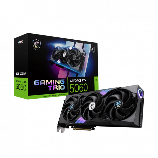Видеокарта MSI GeForce RTX 5060 8G GAMING TRIO OC — для бизнеса и офиса