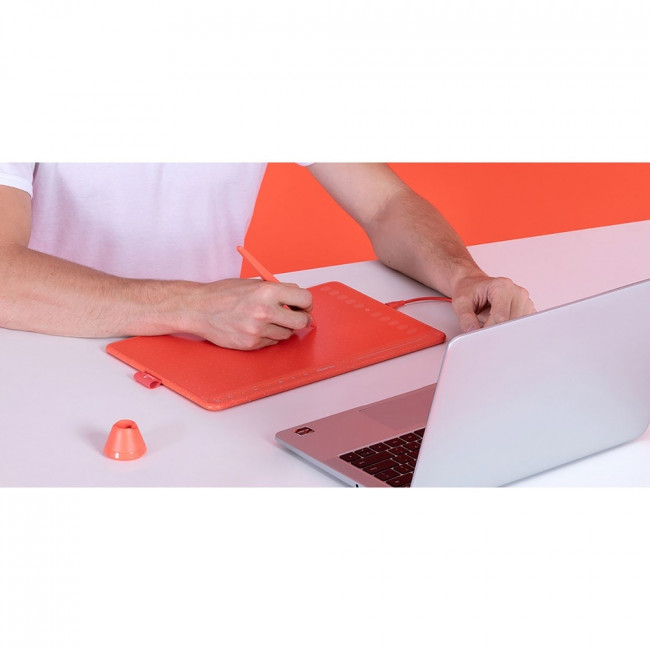 Графический планшет Huion HS611 Coral Red — для бизнеса и офиса