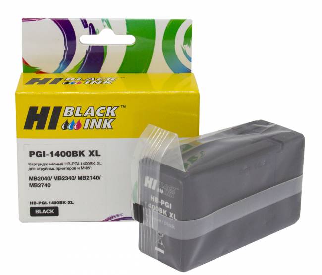 Картридж Hi-Black (PGI-1400XLBK) для Canon MAXIFY MB2050/MB2350/MB2040/MB2340, Bk — для бизнеса и офиса