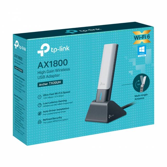 Адаптер Wi-Fi TP-Link Archer TX20UH — для бизнеса и офиса Адаптер Wi-Fi TP-Link Archer TX20UH — для бизнеса и офиса