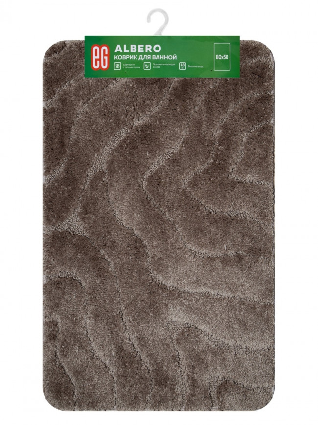 Коврик для ванной Коврик для ванной Albero 50х80 см, коричневый