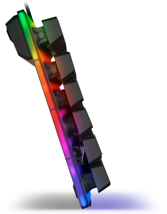 Игровая клавиатура KB-G8500 (104 кл, 12 Fn  функций, прозрач. корп.,подсв, мет. основание ) Sven KB-G8500