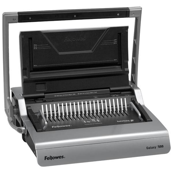 Переплетчик Fellowes GALAXY на пластиковую пружину, сшивает до 500 лст., перфорирует 28 лст. Fellowes FS-56220 — для бизнеса и офиса