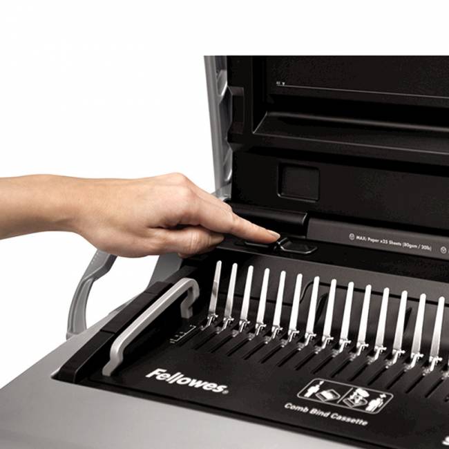 Переплетчик Fellowes GALAXY на пластиковую пружину, сшивает до 500 лст., перфорирует 28 лст. Fellowes FS-56220 — для бизнеса и офиса