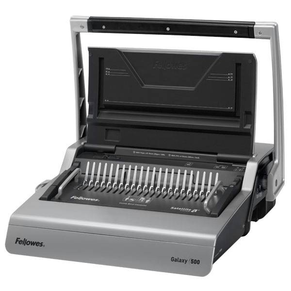 Переплетчик Fellowes GALAXY на пластиковую пружину, сшивает до 500 лст., перфорирует 28 лст. Fellowes FS-56220 — для бизнеса и офиса