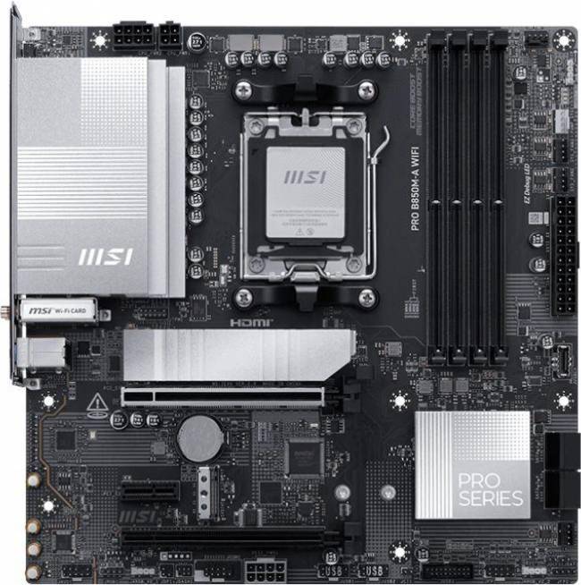 Материнская плата MSI PRO B850M-A WIFI — для бизнеса и офиса