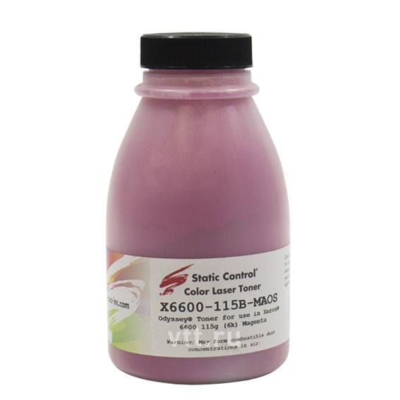 Тонер Static Control для Xerox 6600/WC6605, M, 115 г, флакон — для бизнеса и офиса