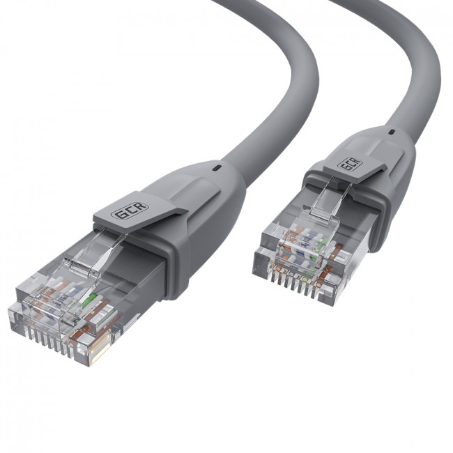 GCR Патч-корд прямой 5.0m UTP кат.6, серый, 24 AWG, ethernet high speed, RJ45, T568B, GCR-52595 Greenconnect RJ45(m) - RJ45(m) Cat.6 UTP 5м серый