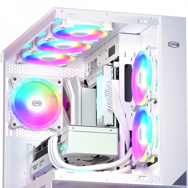 Кулер для корпуса PcCooler F3 T120 ARGB WH — для бизнеса и офиса