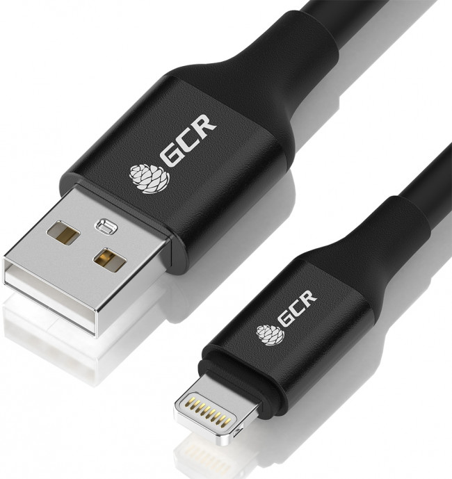 NEW GCR Кабель 0.9m Lightning для Iphone 5/6/7/8/X - поддержка всех IOS, MFI, GRADIEN, GCR-52229 Greenconnect USB 2.0 Type-AM - Lightning (m) 0.9м — для бизнеса и офиса