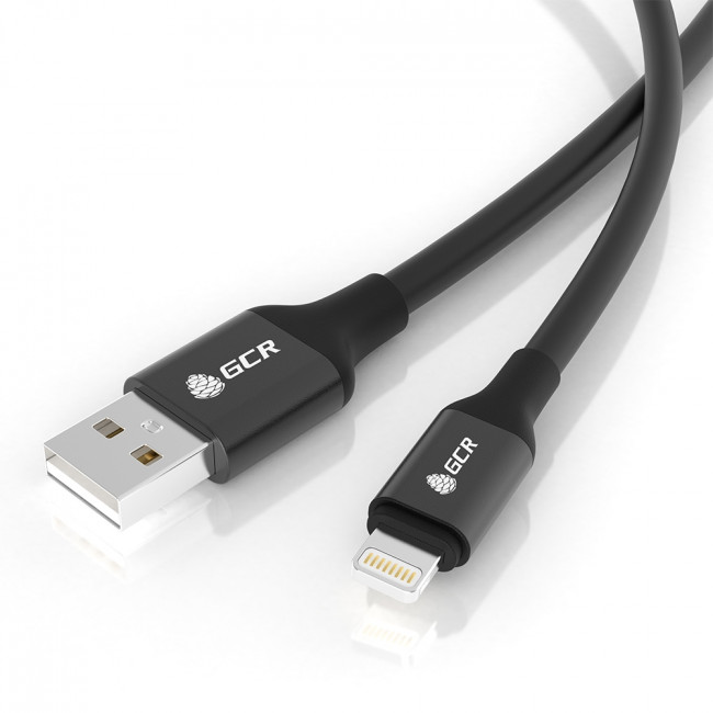 NEW GCR Кабель 0.9m Lightning для Iphone 5/6/7/8/X - поддержка всех IOS, MFI, GRADIEN, GCR-52229 Greenconnect USB 2.0 Type-AM - Lightning (m) 0.9м — для бизнеса и офиса