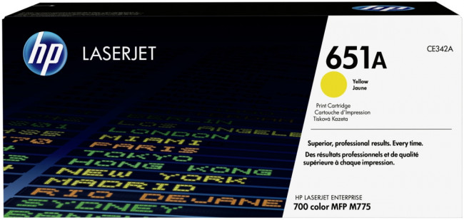 Тонер-картридж HP 651A Yellow Original LaserJet Print Cartridge (CE342A) — для бизнеса и офиса