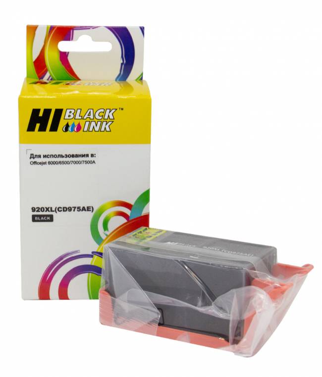 Картридж Hi-Black (HB-CD975AE) для HP Officejet 6000/6500/7000, №920XL, Bk — для бизнеса и офиса
