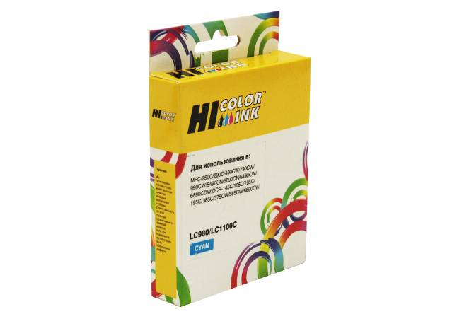 Картридж Hi-Black (HB-LC1100C/LC980C) для Brother DCP-145C/195C/MFC-165C/MFC-250C, C — для бизнеса и офиса
