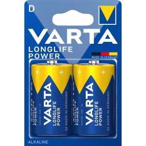Батарейка Varta LONGLIFE POWER (HIGH ENERGY) LR20 D BL2 Alkaline 1.5V (4920) (2/20/100) (2 шт.) Varta LONGLIFE POWER LR20 D (04920121412)